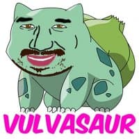 «Vulvasaur» sticker set