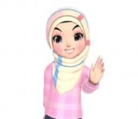 «Hani hijab cute girl» sticker set