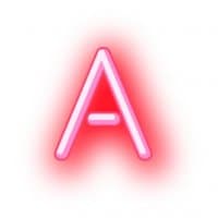 «Letras neón » sticker set