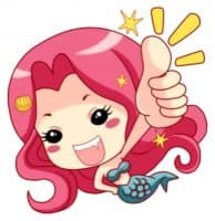 «@Tikelmu Mervenus : Sweet Mermaid Of The Sea» sticker set