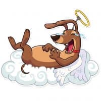 «Cupid Dog» sticker set