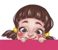 «Juno Young Girl @tikelku» sticker set