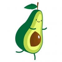 «avocado» sticker set