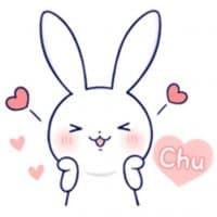 «Lovey-dovey rabbit» sticker set