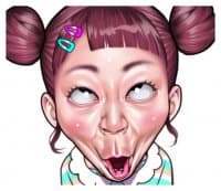 «Cute face of children» sticker set