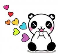 «Panda (cute baby panda)» sticker set