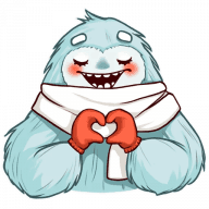 «Cute Yeti» sticker set