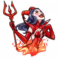 «Miss Devil» sticker set