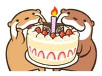 «Kotsumetti of Small-clawed otter 04» sticker set