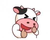 «Funny Cow @mosticks» sticker set
