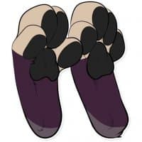 «Candice’s footpaws» sticker set