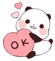 «LoveLoveYururinPanda» sticker set