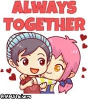 «Chibi Couple» sticker set