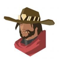 «Overwatch McCree Spray» sticker set