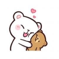 «Milk & Mocha @bistic» sticker set