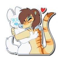 «Mew» sticker set