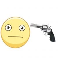 «GUN FACE» sticker set