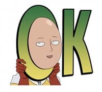 «One Punch Man @Nekosticker» sticker set