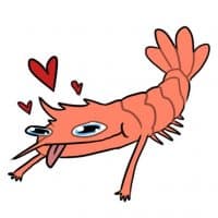 «Shrimp» sticker set