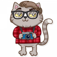 «Vincent Whiskers» sticker set